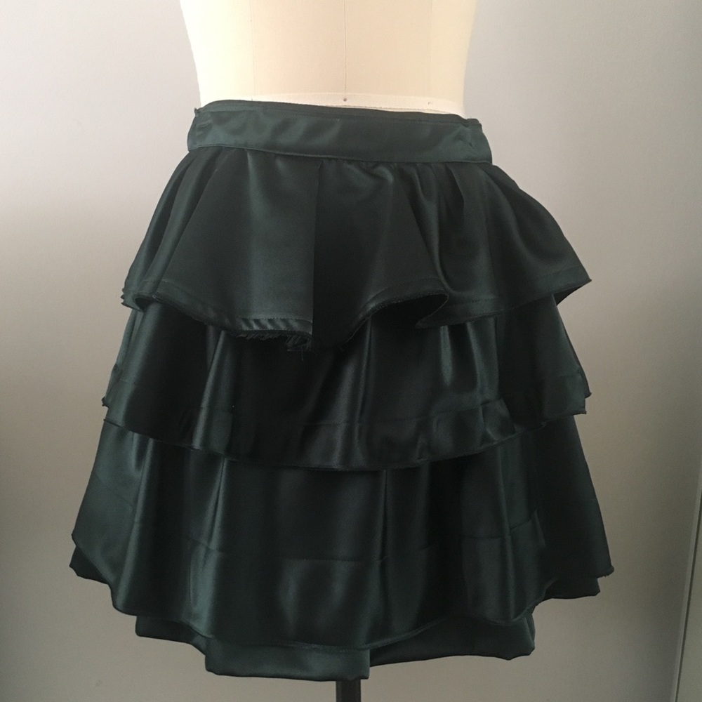 Emerald Green Ruffle Skirt
